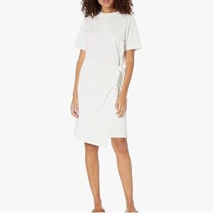 Vince Short Sleeve Side Tie Jersey Dress 100% cotton